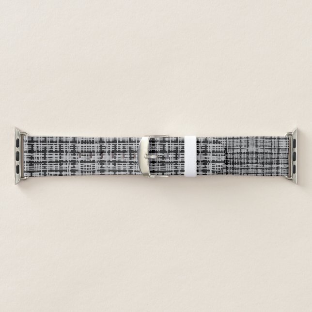 Black Tweed Modern Neutral Apple Watch Band (Band)