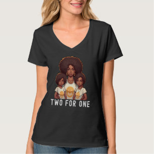 Black Twin Dad Fathers Day Two for one  Quote T-Shirt