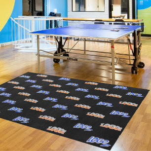 Black Two logo Business Company Large carpet Rug