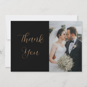 Black Two Photo  Holiday Card