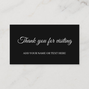 Black Typographic Thank You Card   Custom 