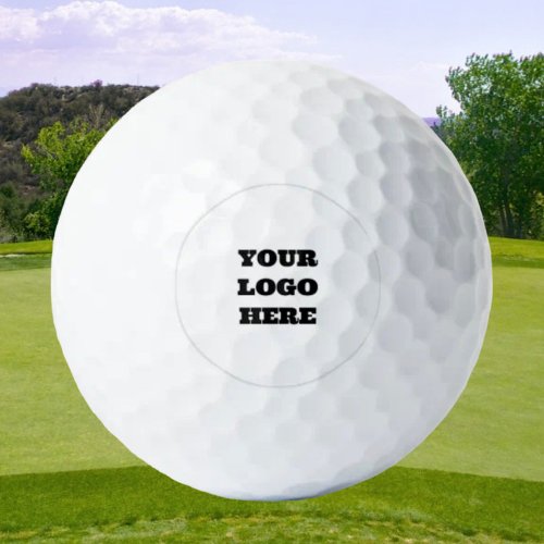 Black Typography Bold Logo Modern Company Golf Bal Golf Balls