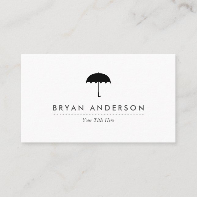 Black Umbrella Business Card (Front)