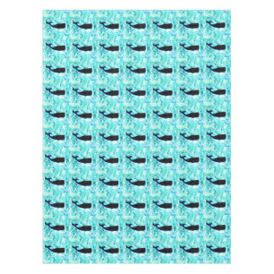 black underwater whales Thunder_Cove Tablecloth