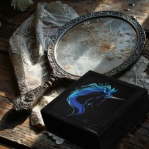 Black Unicorn Blue Silver