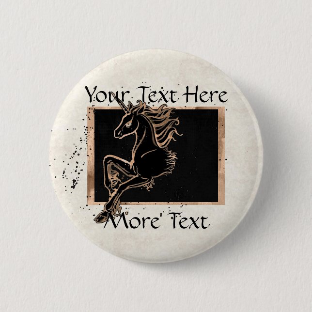 Black Unicorn Button (Front)