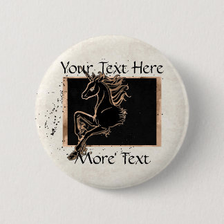 Black Unicorn Button