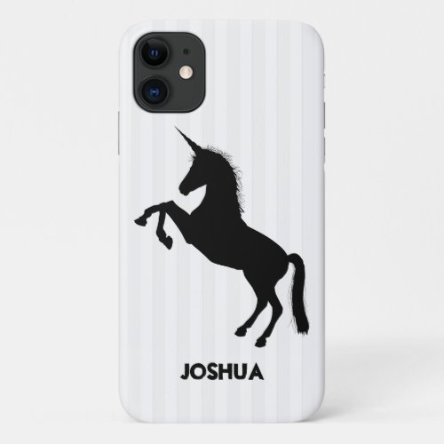 Black Unicorn iPhone 11 Case