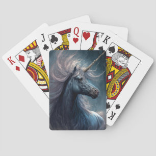 Black Unicorn Fantasy Art Poker Cards