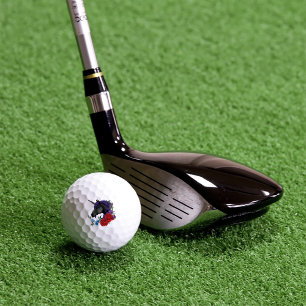 Black Unicorn Flowers Purple Golf Balls