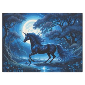 Black Unicorn in Blue Moon