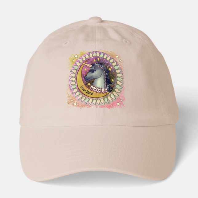 Black Unicorn Moon Hat (Front)
