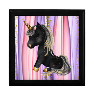 Black Unicorn Pink Ears  Gift Box