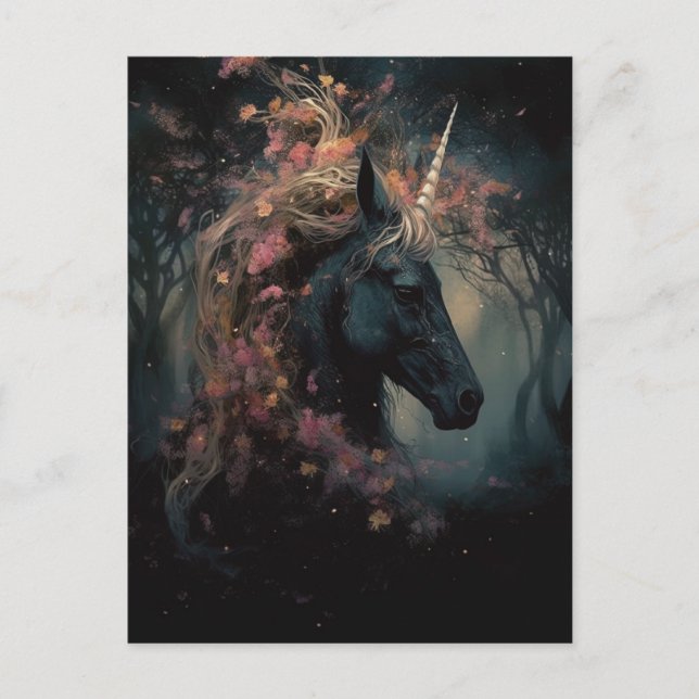 Black Unicorn Postcard (Front)