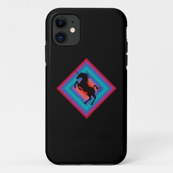 Black Unicorn Shield Iphone 5 Case by TabbyHallDesigns at Zazzle
