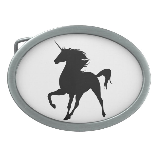 Black Unicorn Silhouette Belt Buckle (Front)