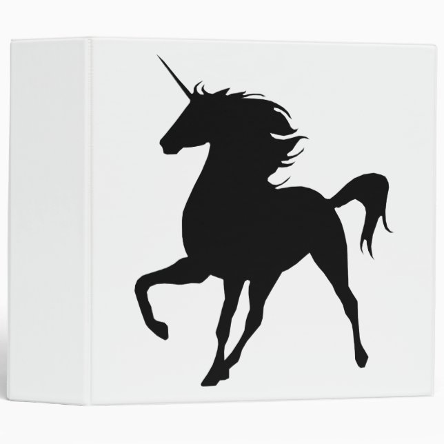 Black Unicorn Silhouette Binder (Front/Spine)