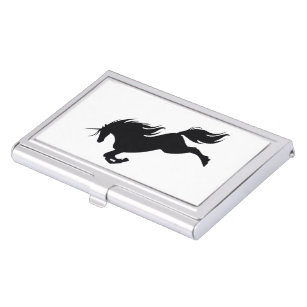 Black Unicorn Silhouette Business Card Holder