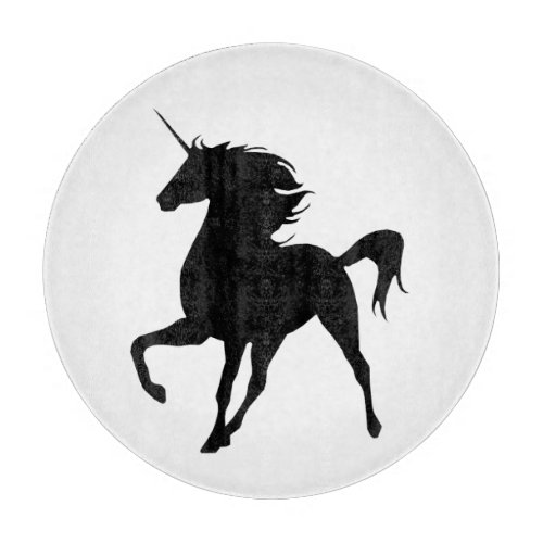 Black Unicorn Silhouette Cutting Board