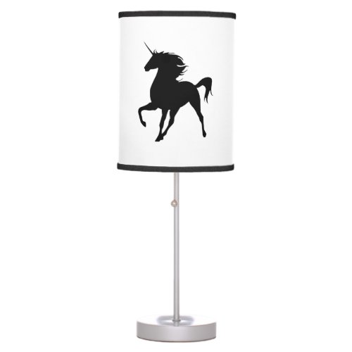 Black Unicorn Silhouette Desk Lamp