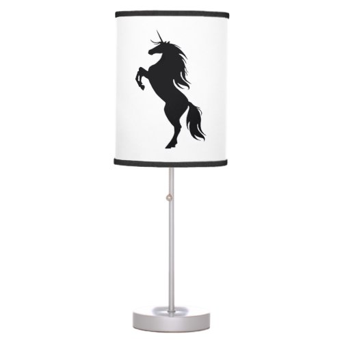 Black Unicorn Silhouette Desk Lamp