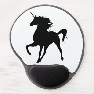 Black Unicorn Silhouette Mouse Pad