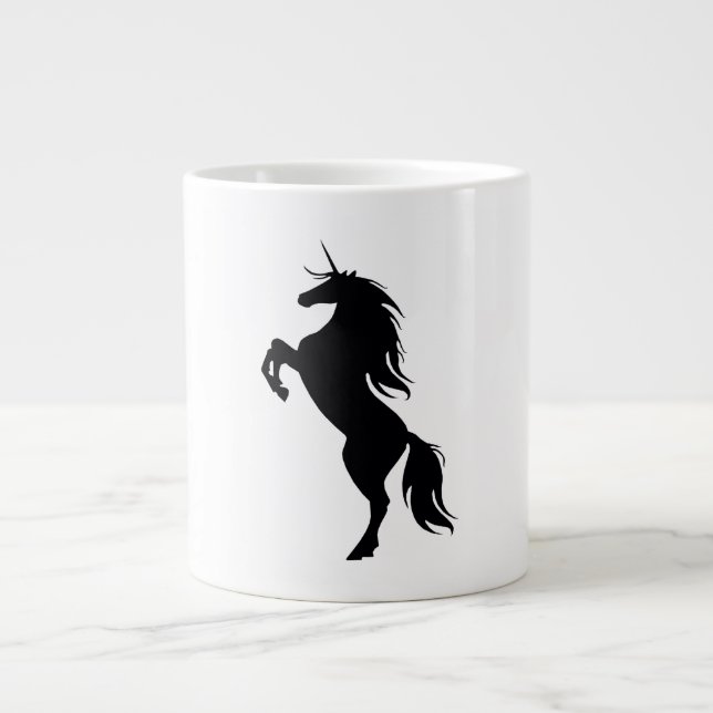 Black Unicorn Silhouette Mug (Front)