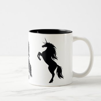 Black Unicorn Silhouette Mug by atteestude at Zazzle