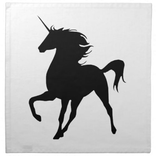 Black Unicorn Silhouette Napkins