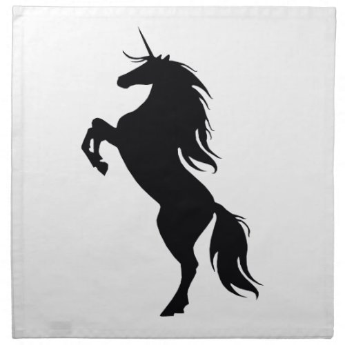 Black Unicorn Silhouette Napkins