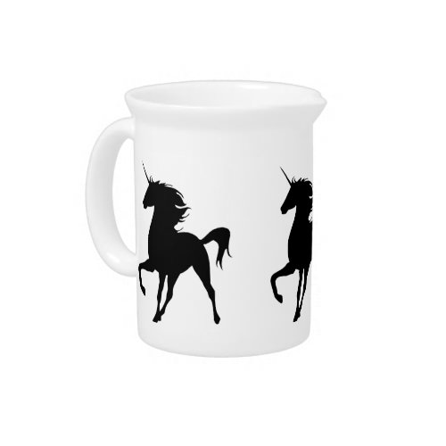 Black Unicorn Silhouette Pitcher