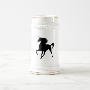 Black Unicorn Silhouette Stein
