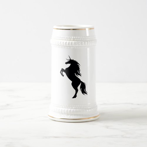 Black Unicorn Silhouette Stein