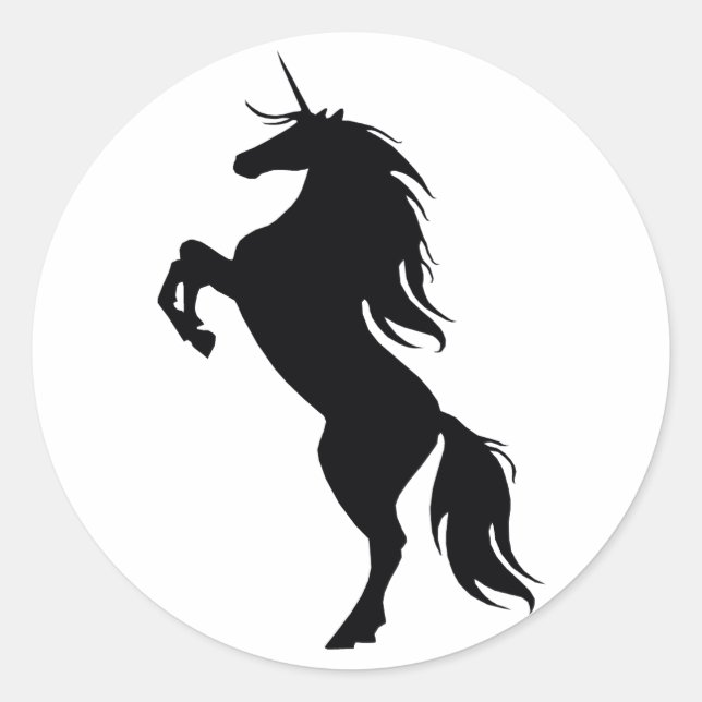 Black Unicorn Silhouette Stickers (Front)