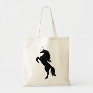 Black Unicorn Silhouette Tote Bag