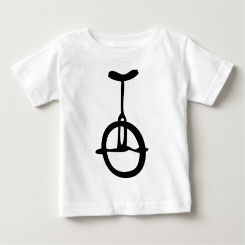 black unicycle icon baby T_Shirt