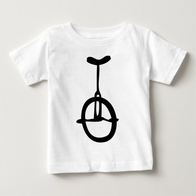 black unicycle icon baby T-Shirt (Front)