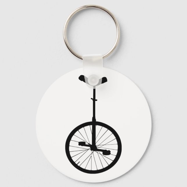 Black Unicycle Keychain (Front)