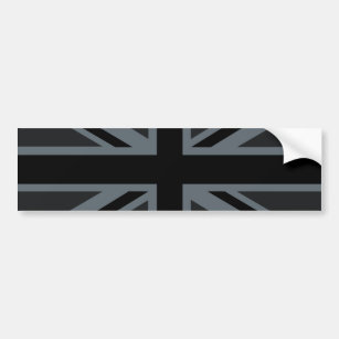 black and white union jack flag patch