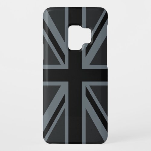 Black Union Jack British Flag Decor Case_Mate Samsung Galaxy S9 Case