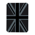 Black Union Jack British Flag Decor Magnet