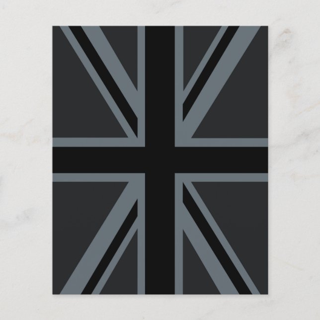 Black Union Jack British Flag Design Customize it Flyer (Front)