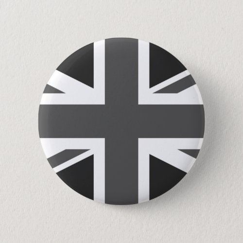 Black Union Jack British Flag Pin Button 