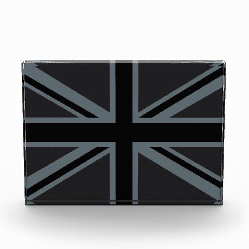 Black Union Jack Flag Design Decor Acrylic Award