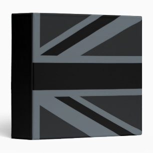 Black Union Jack Flag Design Decor Binder