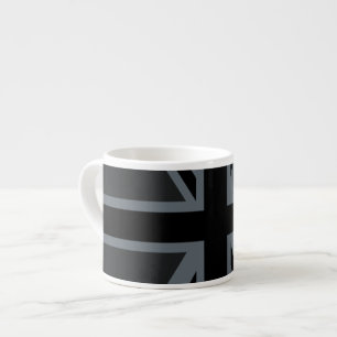 Black Union Jack Flag Design Decor Espresso Cup