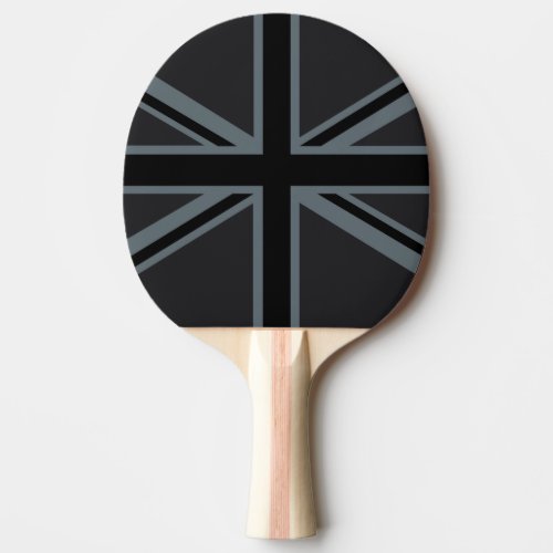 Black Union Jack Flag Design Decor Ping_Pong Paddle