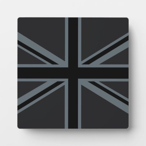 Black Union Jack Flag Design Plaque