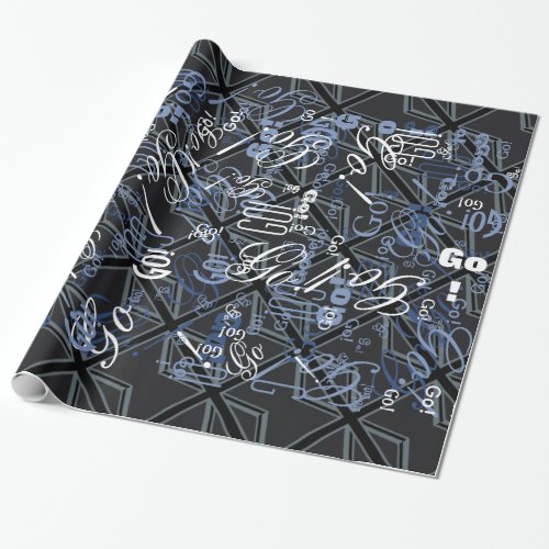 Black Union Jack Flag Design Wrapping Paper