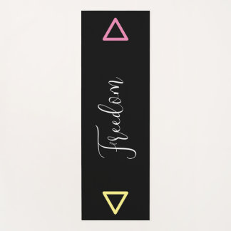 Black Unisex Personalized Yoga Mat